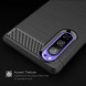 Чехол накладка Carbon Fibre для Sony Xperia 5 (черный)
