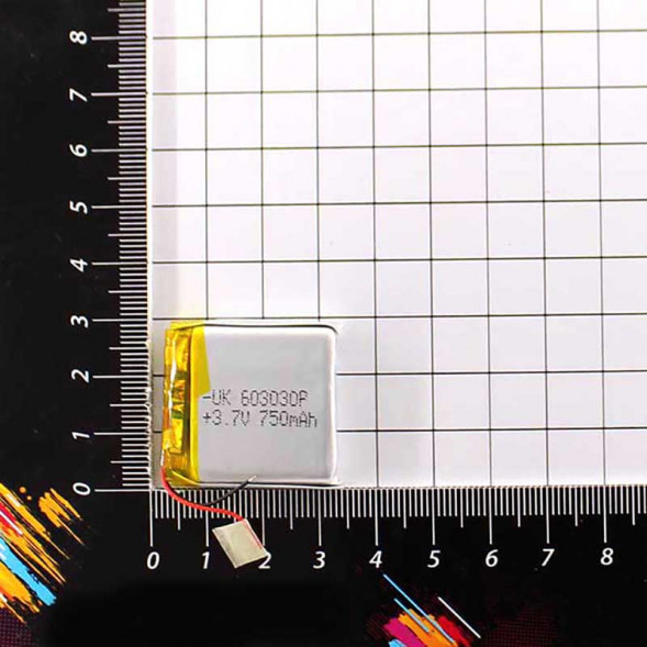 30X30X6mm 3.7V 750mAh Литий-полимерный аккумулятор