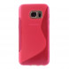 Антискользящий чехол накладка для Samsung Galaxy S7 (SM-G930) (Малиновый)