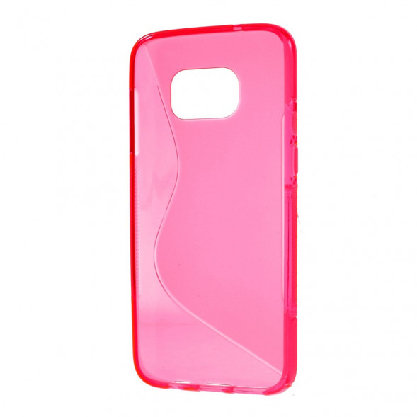 Антискользящий чехол накладка для Samsung Galaxy S7 (SM-G930) (Малиновый)