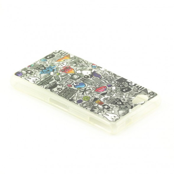 TPU Чехол накладка с рисунком для Sony Xperia Z1 Compact D5503 (Jewel)