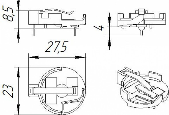 CH25-2032 Батарейный отсек на плату 1xCR2032