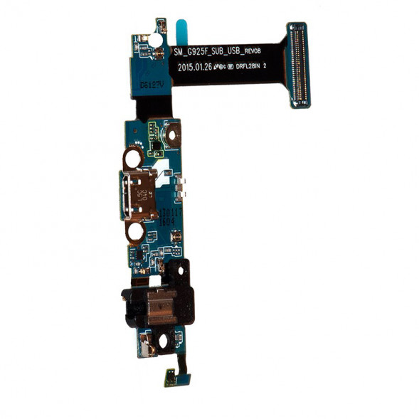 Шлейф Samsung Galaxy S6 Edge G925F на разъем зарядки, разъем гарнитуры, микрофон, home