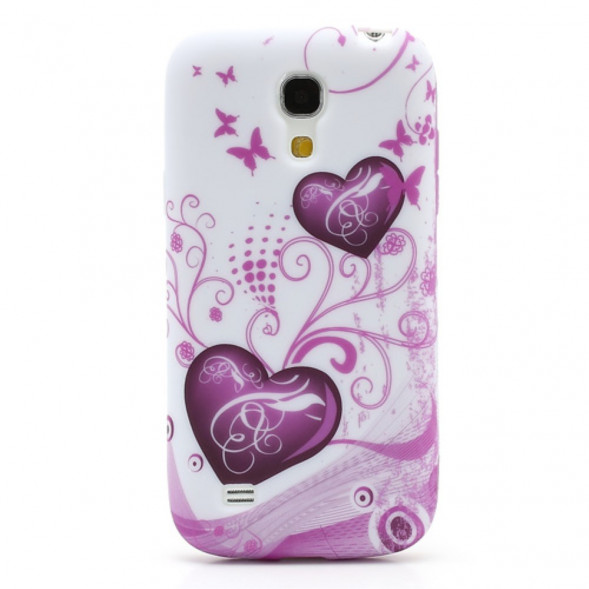 TPU Чехол накладка с рисунком для Samsung Galaxy S 4 mini i9190 (Два сердца)