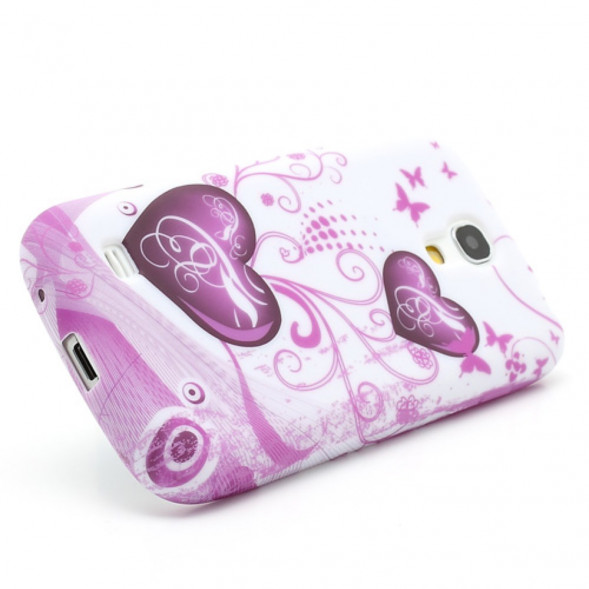 TPU Чехол накладка с рисунком для Samsung Galaxy S 4 mini i9190 (Два сердца)