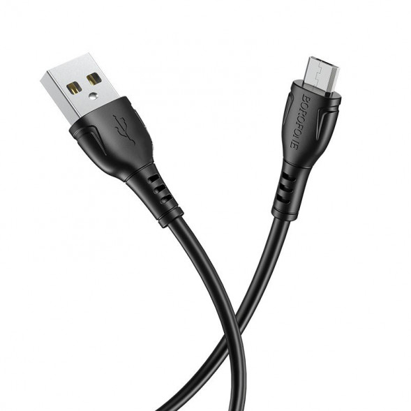 USB кабель Borofone BX51 Triumph MicroUSB, 1м, 2.4A, PVC (черный)