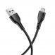 USB кабель Borofone BX51 Triumph MicroUSB, 1м, 2.4A, PVC (черный)
