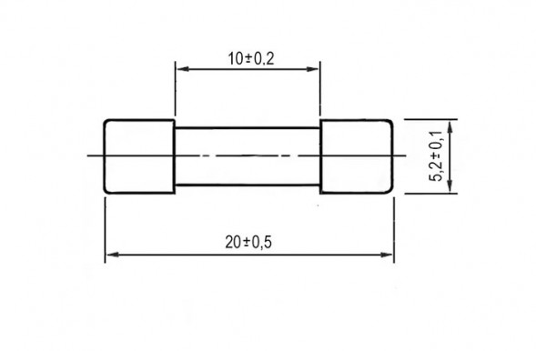 0.315A 250V 5x20mm Предохранитель керамический