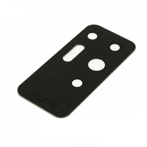 Стекло задней камеры для Tecno Pova 2 (без рамки) (Черный)