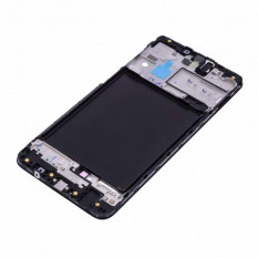 Рамка дисплея для Samsung A105 Galaxy A10 средняя часть корпуса (Черная)
