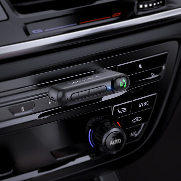 Адаптер Bluetooth-AUX Borofone BC35 Magic music car (AUX ресивер) (черный)