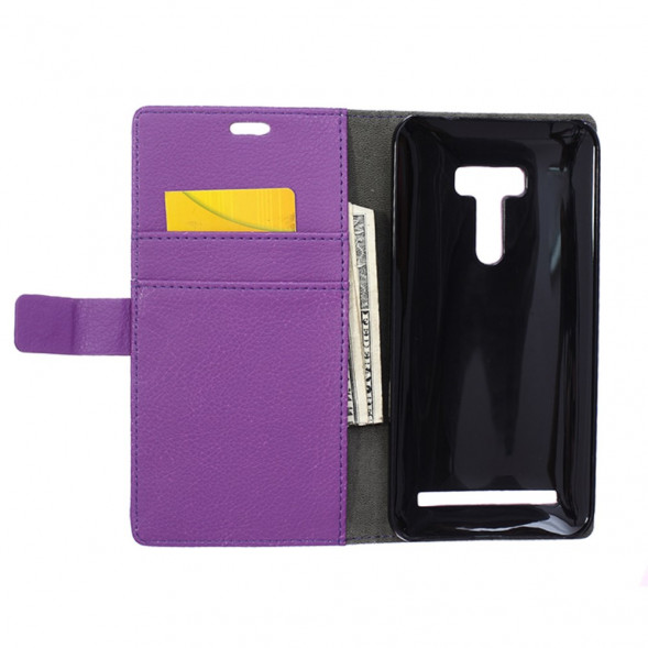 Чехол книжка с визитницей Asus ZenFone Selfie ZD551KL (фиолетовый)