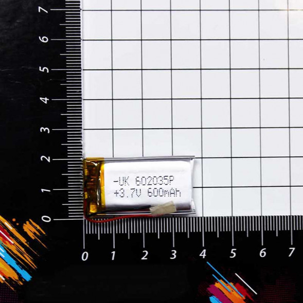 38X20X6mm 3.7V 600mAh Литий-полимерный аккумулятор