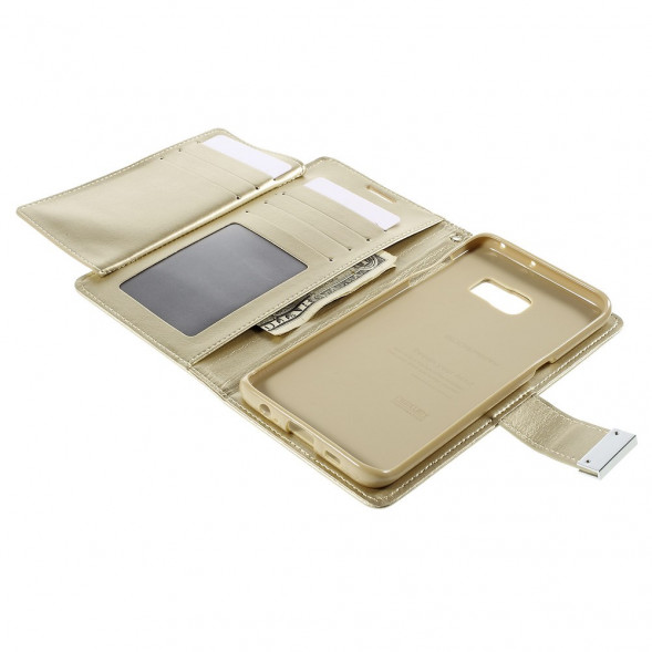 Чехол кошелек Mercury для Samsung Galaxy S6 EDGE+ G928 (Золотистый)