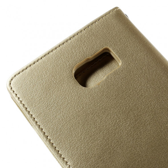 Чехол кошелек Mercury для Samsung Galaxy S6 EDGE+ G928 (Золотистый)