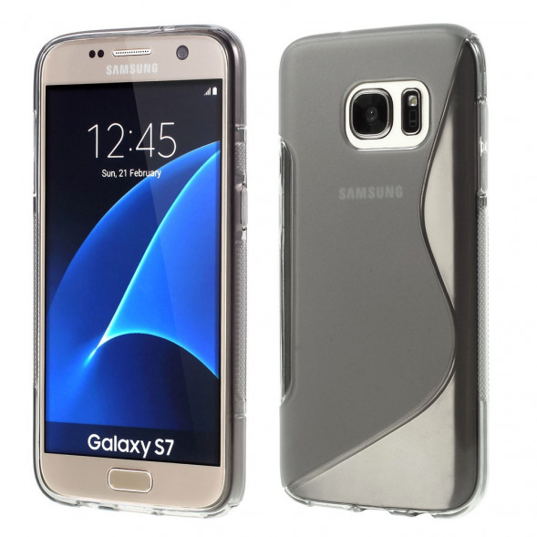 Антискользящий чехол накладка для Samsung Galaxy S7 (SM-G930) (Серый)