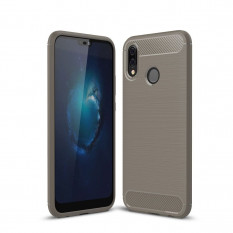 Чехол Carbon Fibre для Huawei P20 Lite, nova 3e (серый)