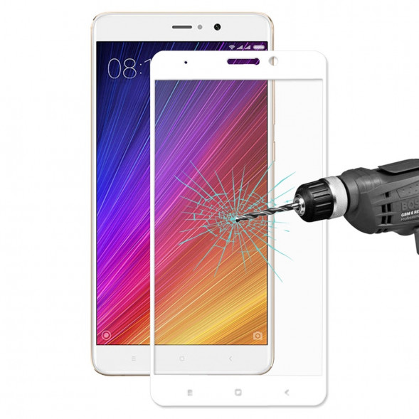 Защитное стекло 3D для Xiaomi Mi5S Plus (белый)