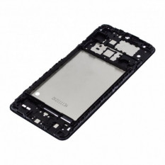 Рамка дисплея для Samsung A125 Galaxy A12 средняя часть корпуса (Черная)