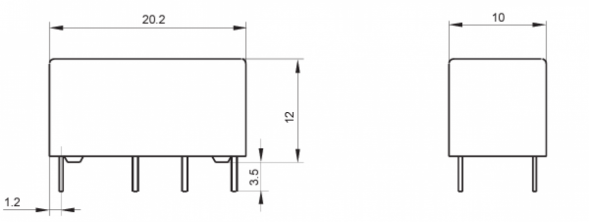HK19F-DC12V-SHG Реле электромагнитное