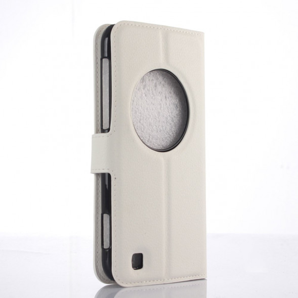 Чехол книжка с визитницей для Asus Zenfone Zoom ZX551ML ZX550 (Белый)