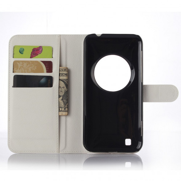 Чехол книжка с визитницей для Asus Zenfone Zoom ZX551ML ZX550 (Белый)