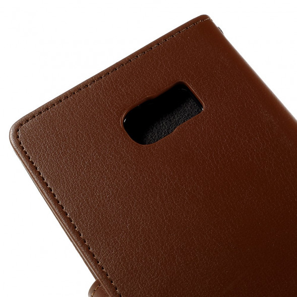 Чехол кошелек Mercury для Samsung Galaxy S6 EDGE+ G928 (Коричневый)