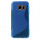 Антискользящий чехол накладка для Samsung Galaxy S7 (SM-G930) (Синий)