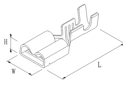 DJ622-D6.3B Наконечник плоский неизолир (10 штук)