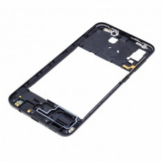 Рамка дисплея для Samsung A205 Galaxy A20 средняя часть корпуса (Черная)