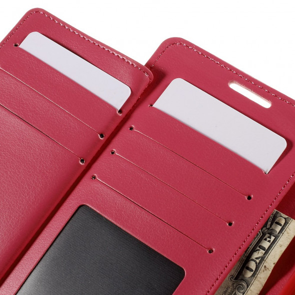 Чехол кошелек Mercury для Samsung Galaxy S6 EDGE+ G928 (Розовый)