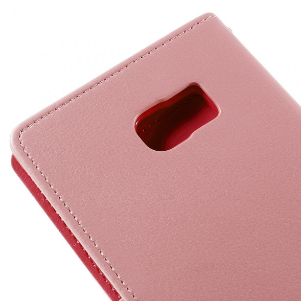 Чехол кошелек Mercury для Samsung Galaxy S6 EDGE+ G928 (Розовый)
