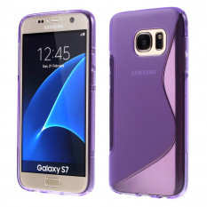 Антискользящий чехол накладка для Samsung Galaxy S7 (SM-G930) (Фиолетовый)