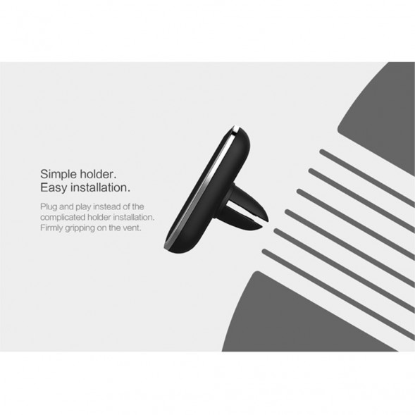 Автомобильное магнитное беспроводное зарядное устройство для Samsung (Черный)