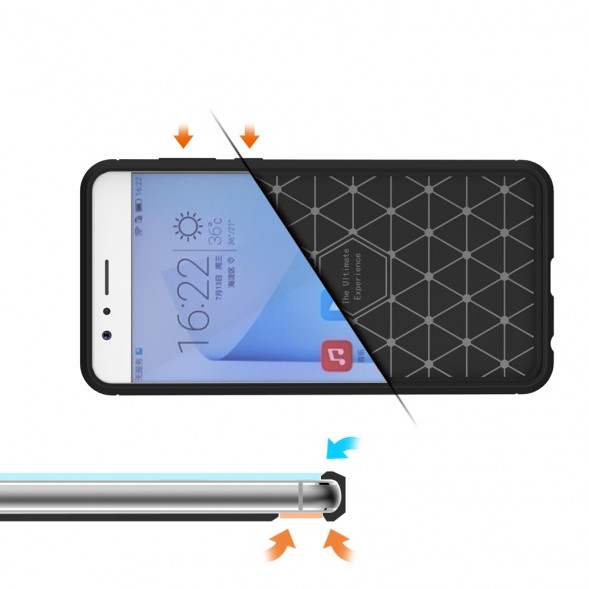 Чехол Carbon Fiber Texture для Samsung Galaxy A5 (2017) A520F (черный)