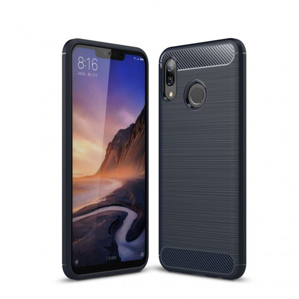 Чехол Carbon Fibre для Huawei nova 3 (темно-синий)