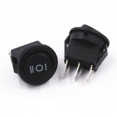 Переключатель круглый 16мм ON-OFF-ON 3A 250V 3Pin (черная клавиша)