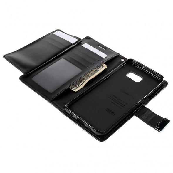 Чехол кошелек Mercury для Samsung Galaxy S6 EDGE+ G928 (Черный)