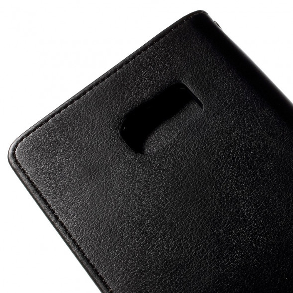 Чехол кошелек Mercury для Samsung Galaxy S6 EDGE+ G928 (Черный)