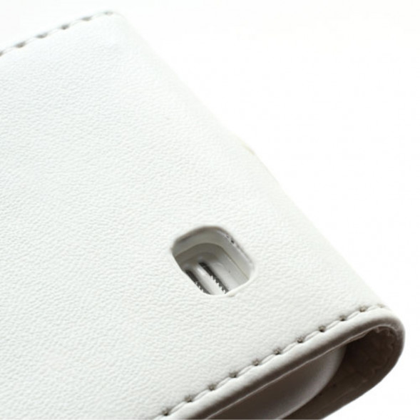 Чехол - нижний флип для Samsung Galaxy S 4 mini i9190 (Белый)