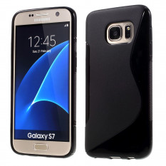Антискользящий чехол накладка для Samsung Galaxy S7 (SM-G930) (Черный)