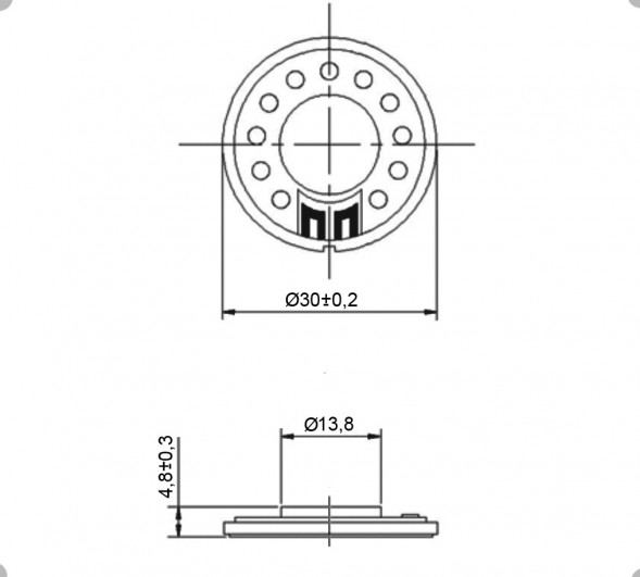 DXI30N-A 0.25W 120ohm Динамик