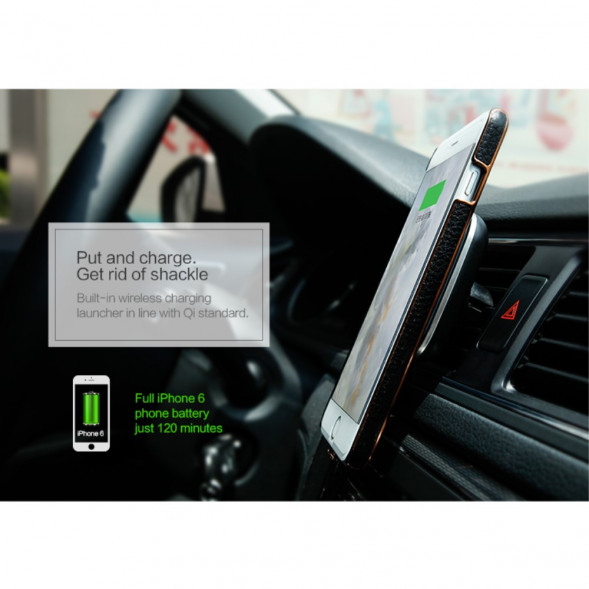 Автомобильное магнитное беспроводное зарядное устройство для Samsung (Белый)