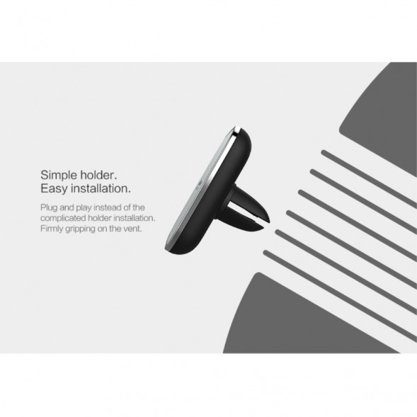 Автомобильное магнитное беспроводное зарядное устройство для Samsung (Белый)