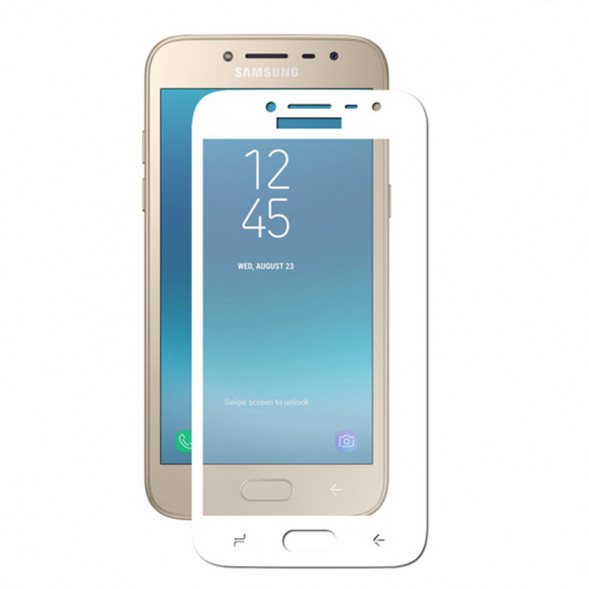 3D Защитное стекло для Samsung Galaxy J2 2018 J250F (белое)