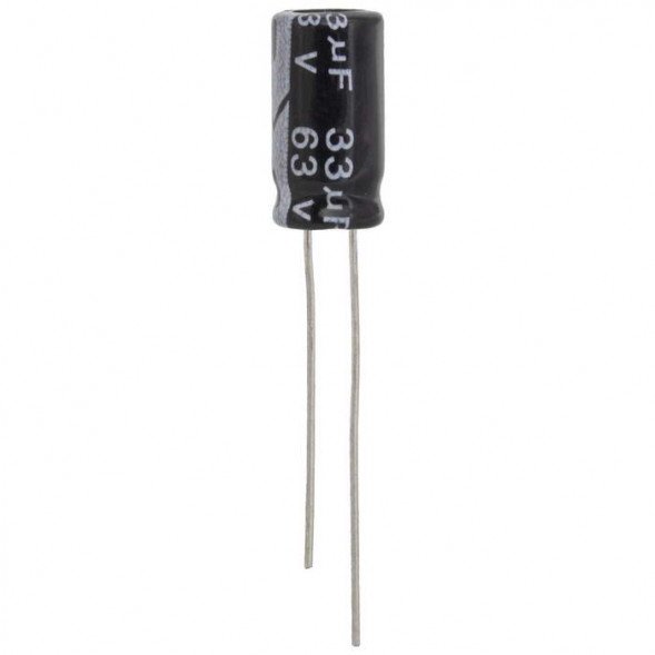 Конденсатор 33 UF 63V 105*C 6*12 (JWCO)
