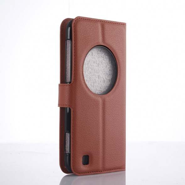 Чехол книжка с визитницей для Asus Zenfone Zoom ZX551ML ZX550 (Коричневый)