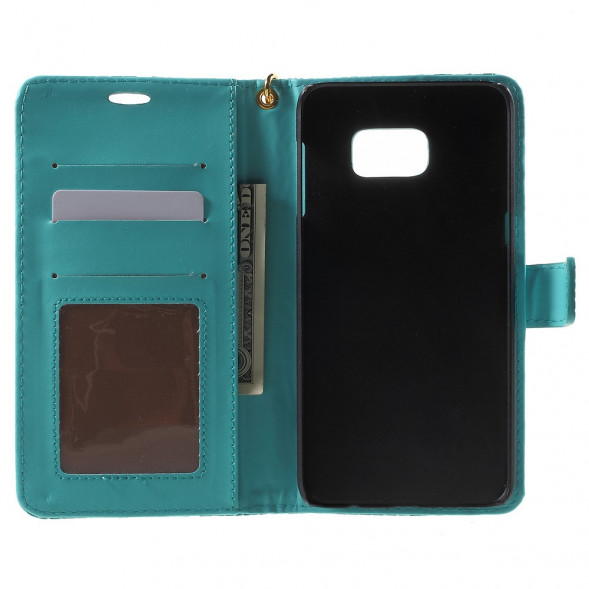 Чехол под крокодиловую кожу для Samsung Galaxy S6 EDGE+ G928 (Голубой)