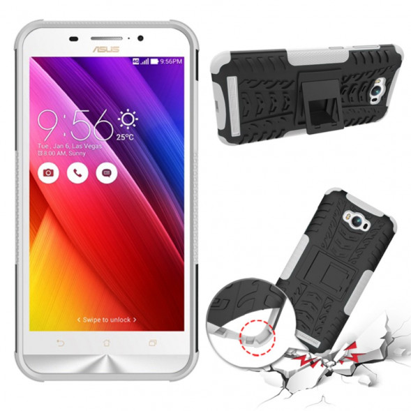 Гибридный чехол с подставкой для Asus Zenfone Max (ZC550KL) (Белый)