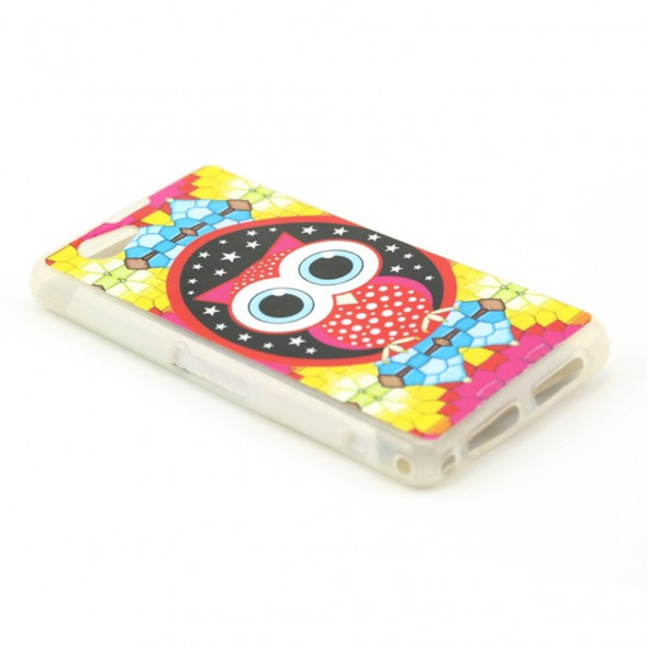 TPU Чехол накладка с рисунком для Sony Xperia Z1 Compact D5503 (Сова под звездами)